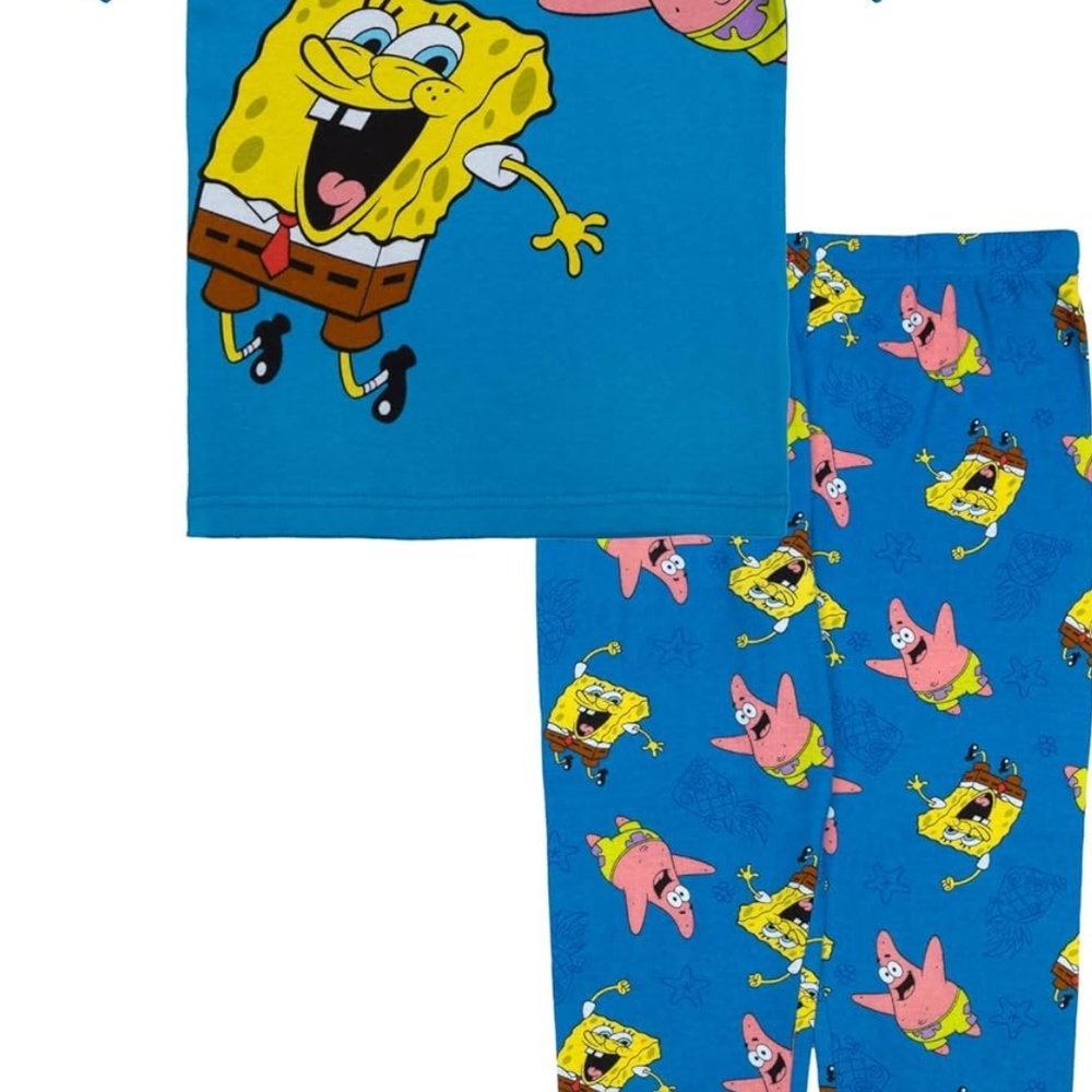 SpongeBob SquarePants Kids Pajama Set - Blue and Yellow